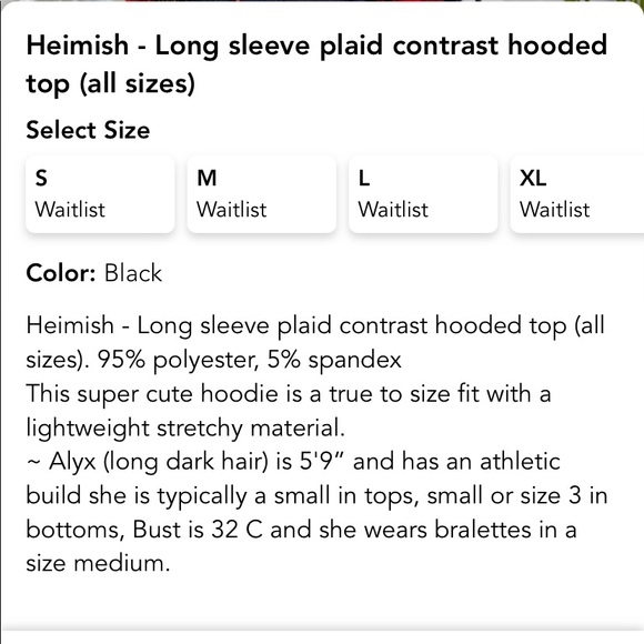 NWOT HEIMISH HOODED TOP - Picture 8 of 8
